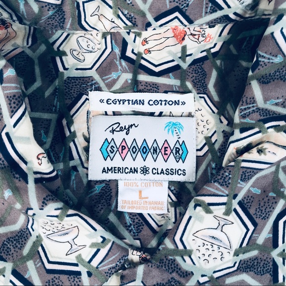 Reyn Spooner Hawaiian Shirt VTG Made In the USA - Picture 3 of 5